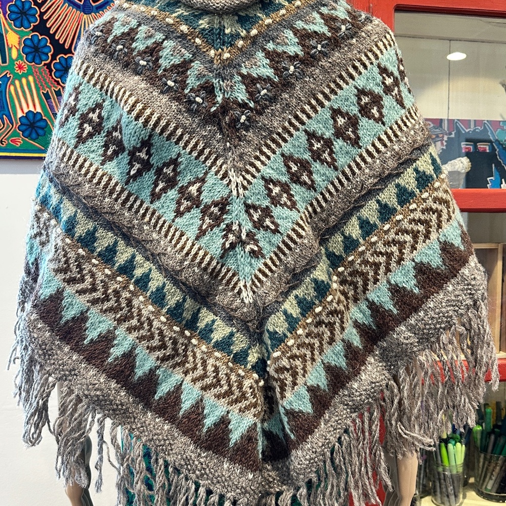 Sundance Lost Horizons 100% Wool Mila Poncho OS NWT - Picture 4 of 5